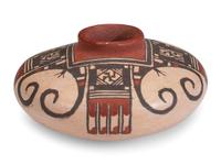 Collection of Miniature Pueblo Pottery and Navajo Textiles / Rugs