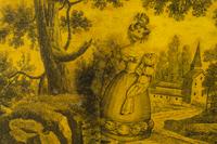 A Group of Yellow Tole Decorative Articles