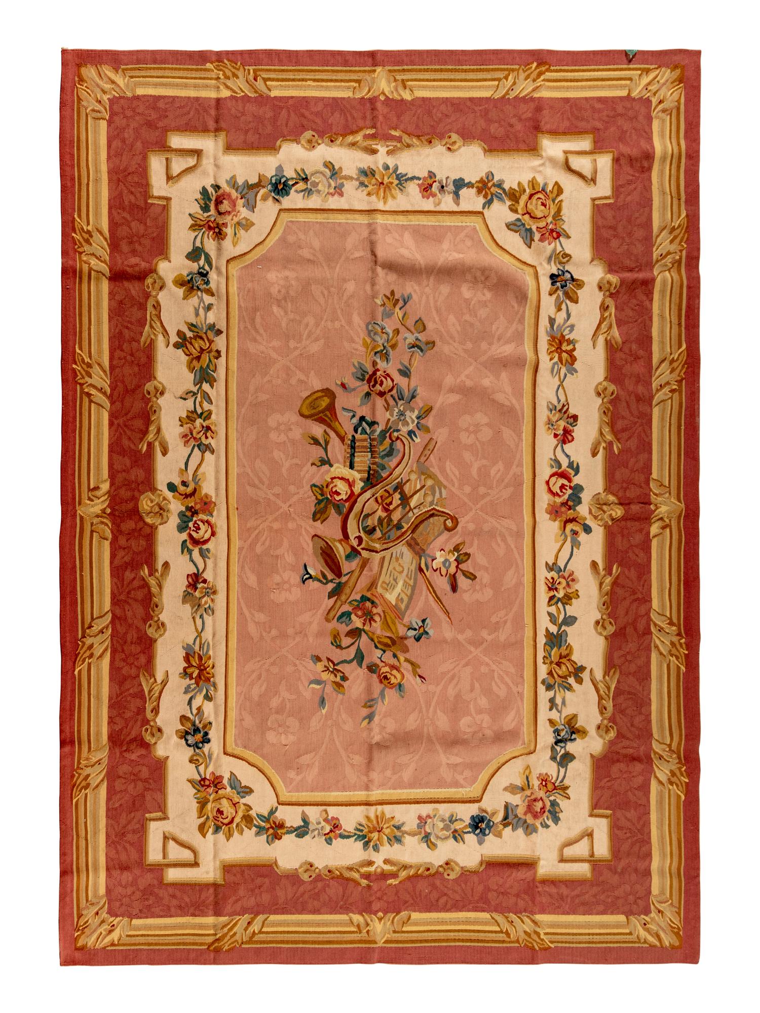 An Aubusson Style Wool Rug