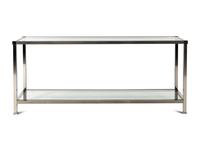 A John Boone Chromed Steel and Glass Console Table