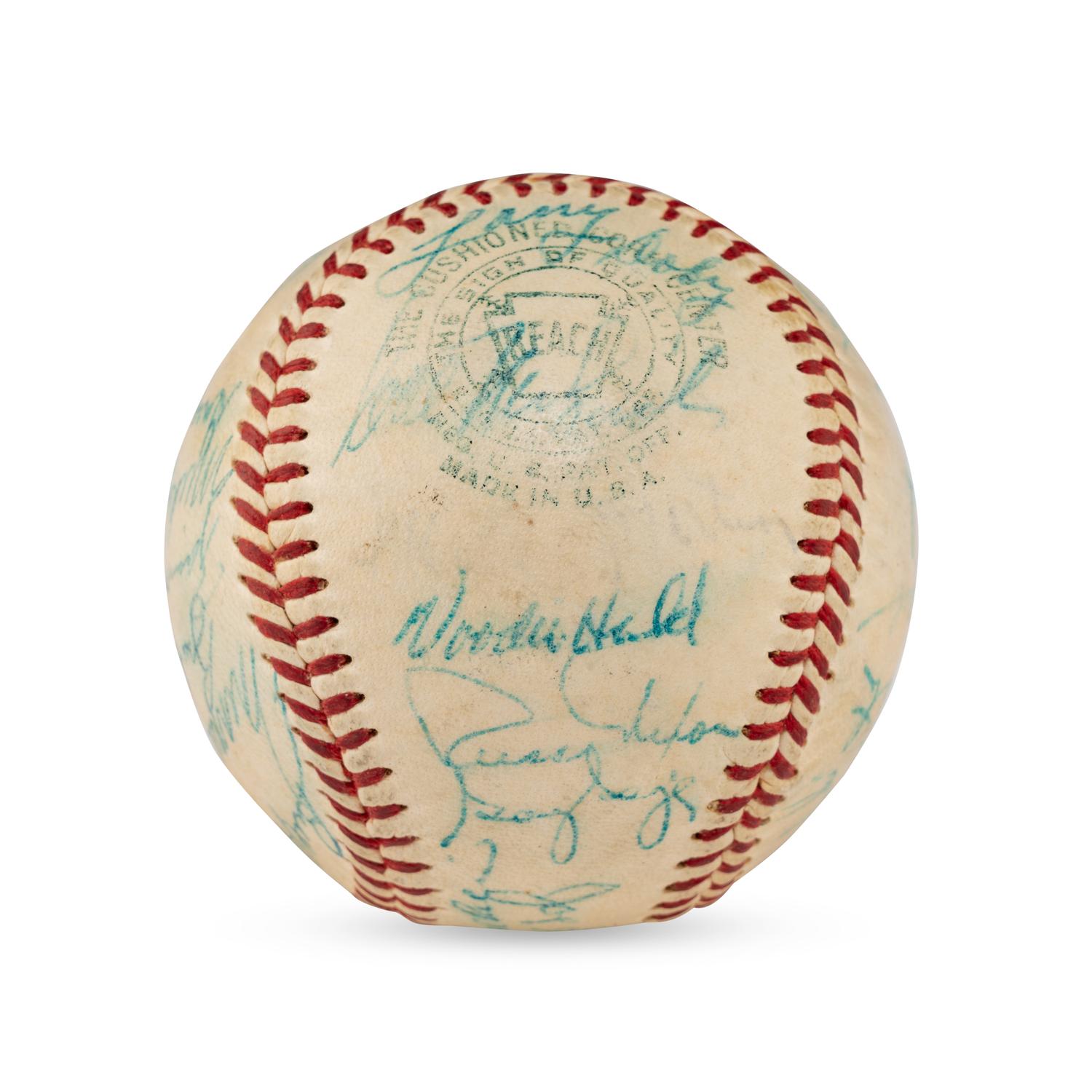 A 1958 Cleveland Indians Team Signed Autograph Baseball