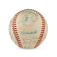 A 1958 Cleveland Indians Team Signed Autograph Baseball