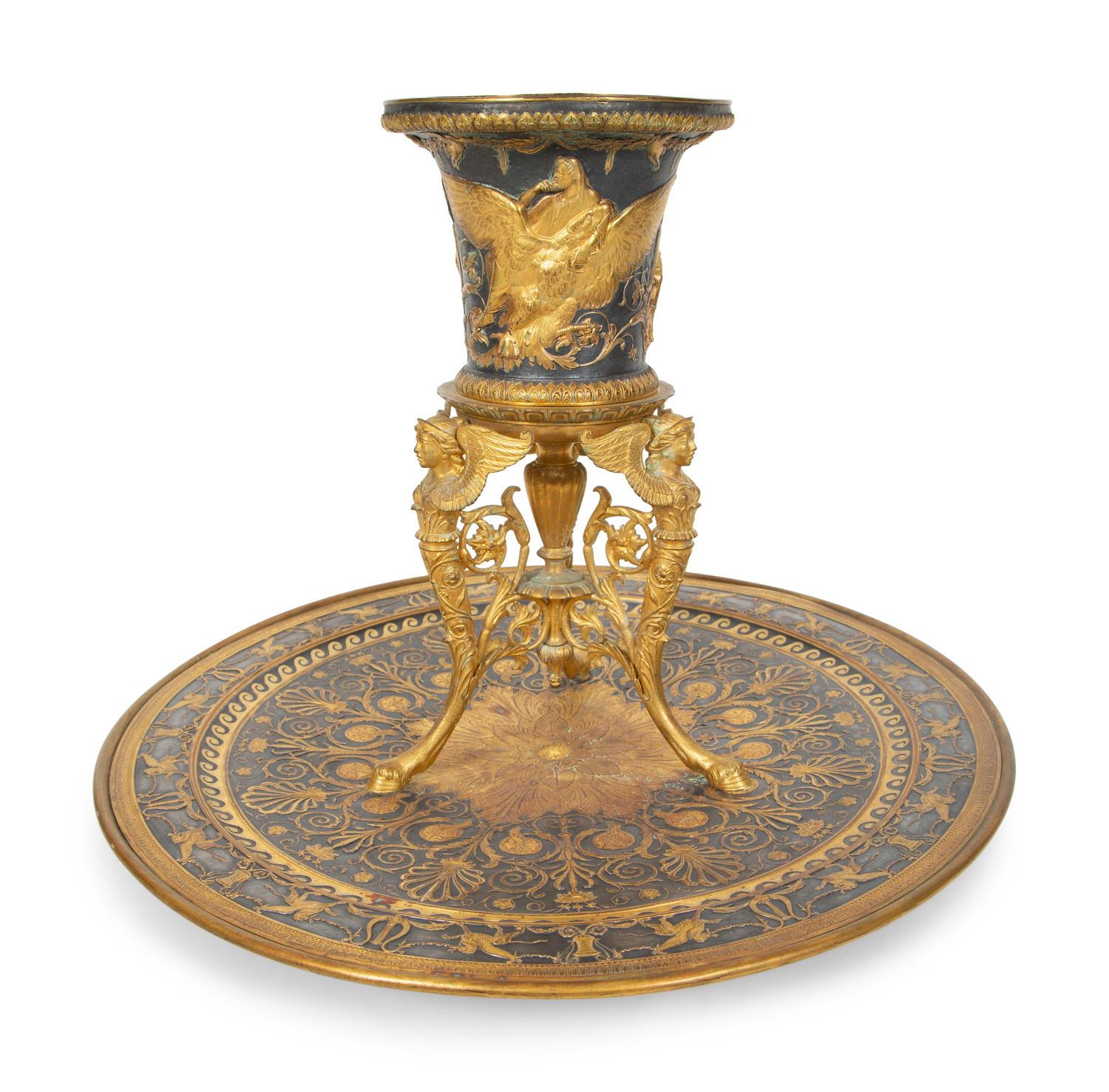 A French Neoclassical Gilt Bronze Centerpiece
