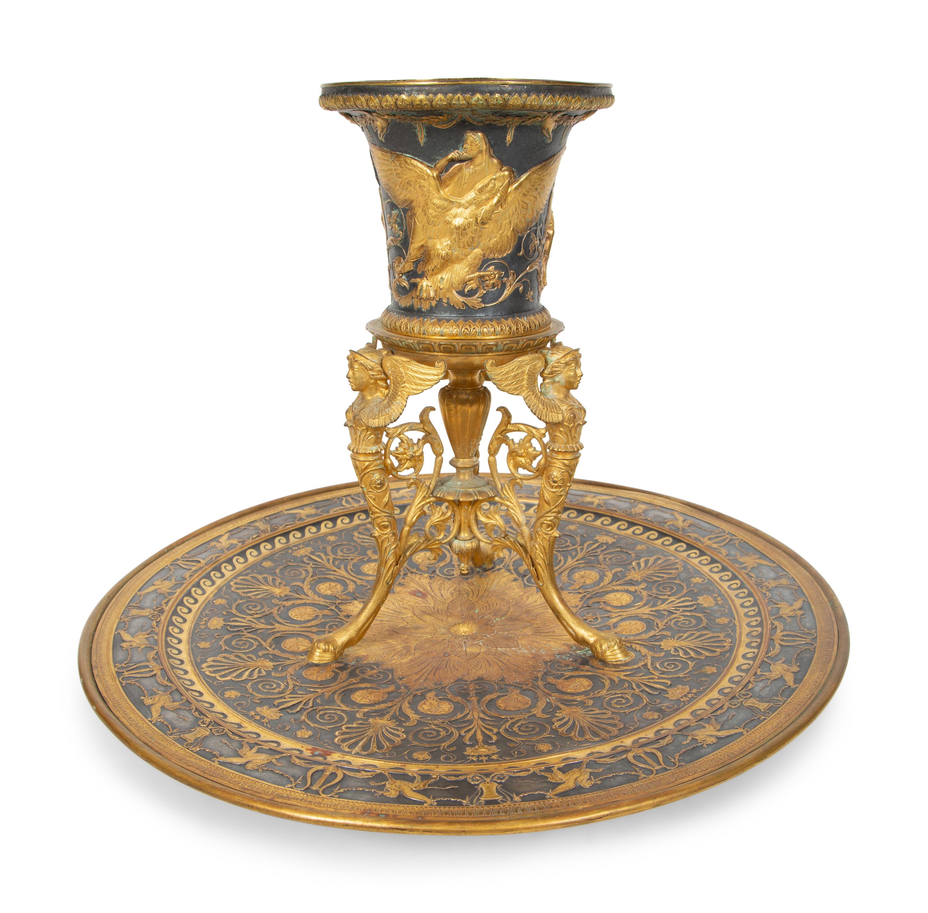 A French Neoclassical Gilt Bronze Centerpiece