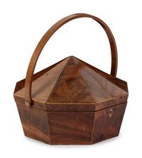 A Regency Inlaid Mahogany Octagonal Swing-Handle Sewing Box