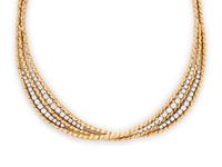 YELLOW GOLD AND DIAMOND NECKLACE