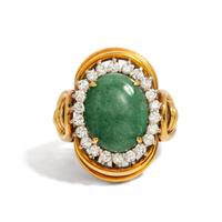 JADE AND DIAMOND RING