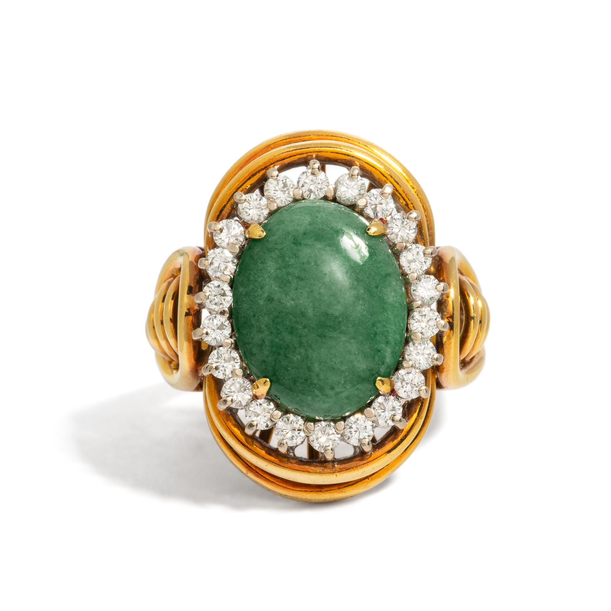 JADE AND DIAMOND RING
