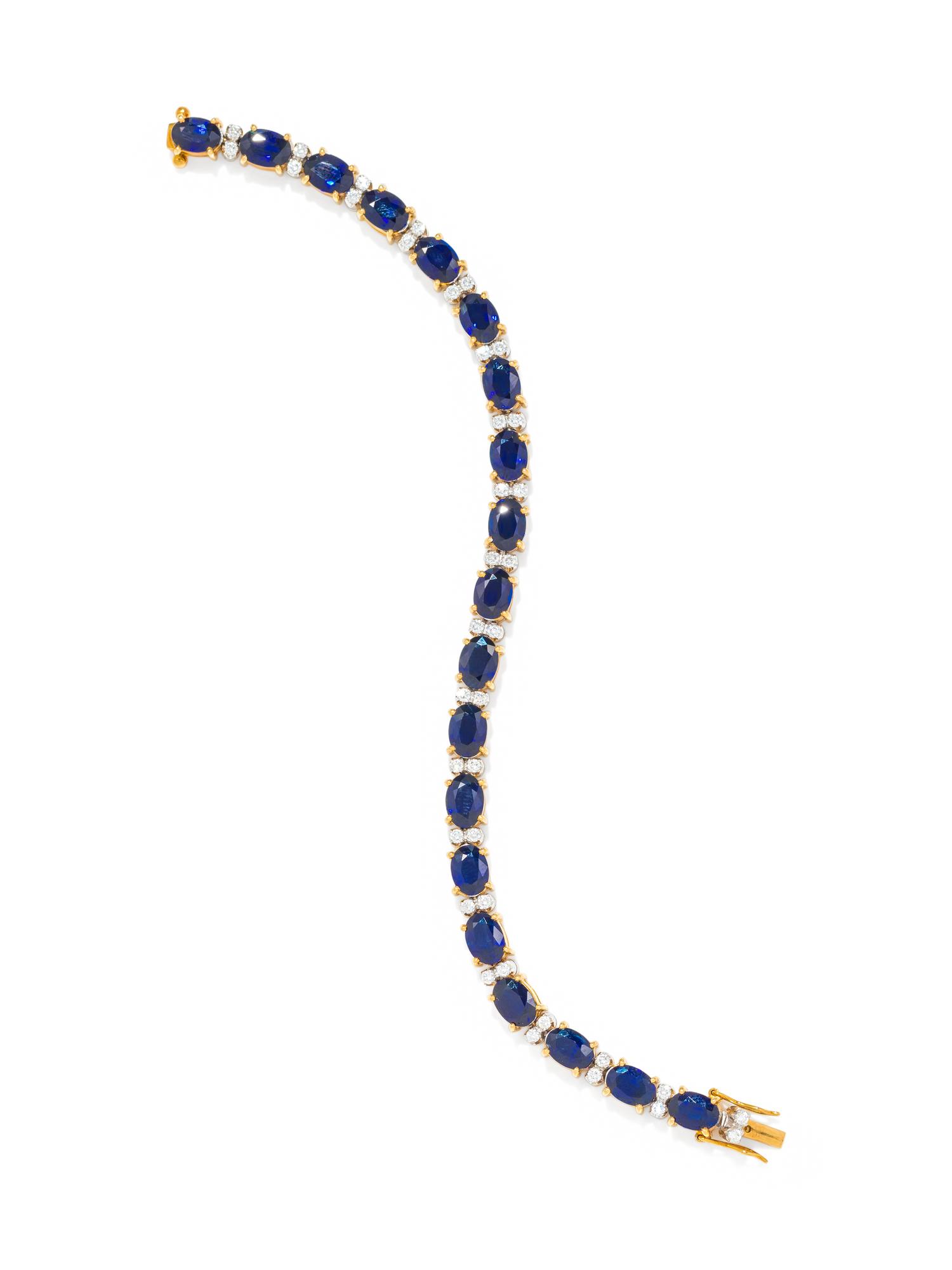 SAPPHIRE AND DIAMOND BRACELET