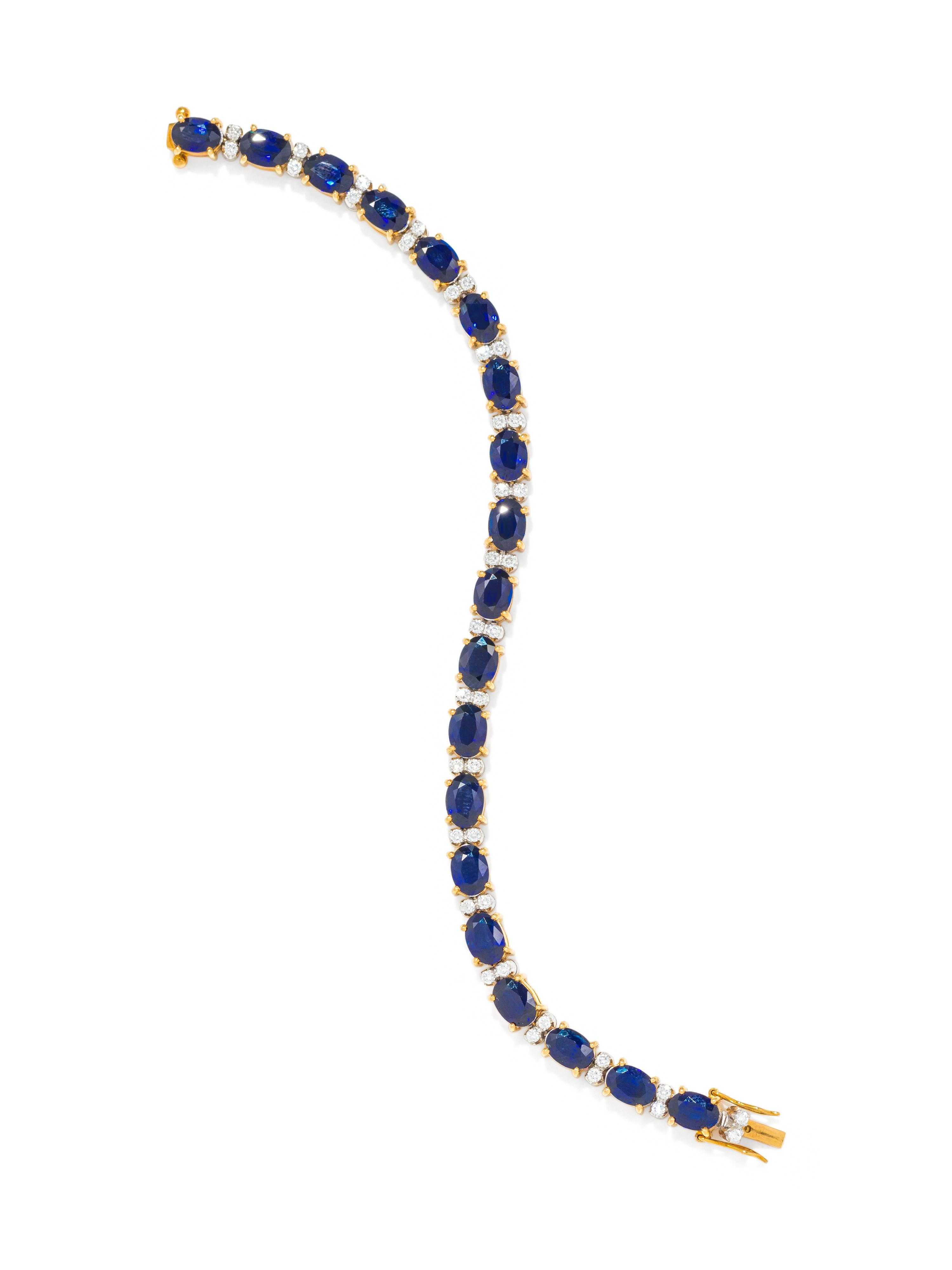 SAPPHIRE AND DIAMOND BRACELET