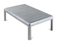 A Painted Raffia-Veneered Low Table in the Style of Karl Springer