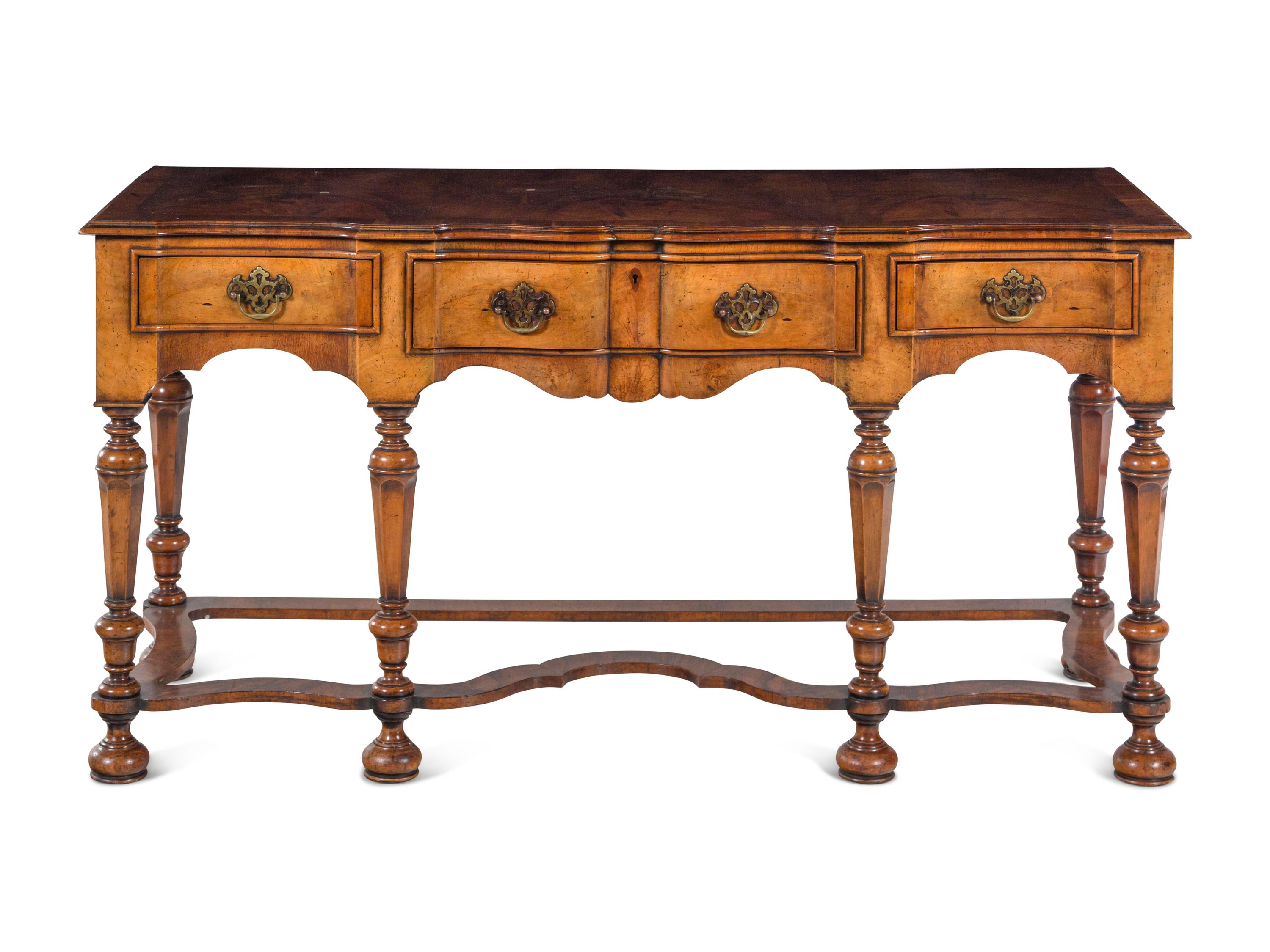 A William and Mary Style Walnut Serving Table
