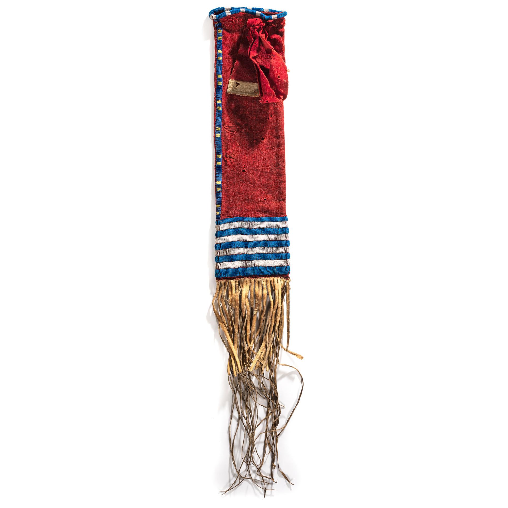 Sioux Beaded Trade Wool Tobacco Bag