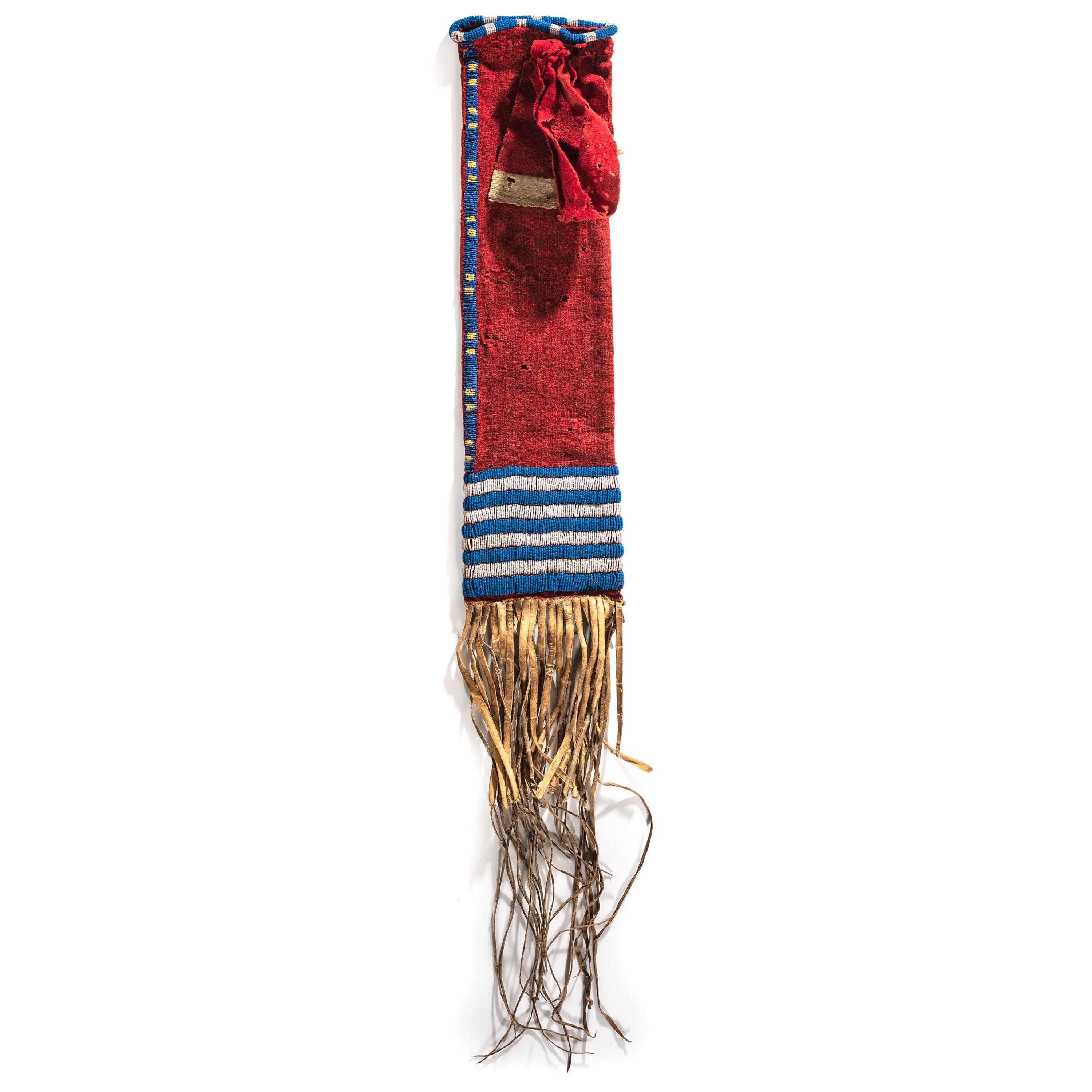 Sioux Beaded Trade Wool Tobacco Bag