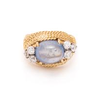 SAPPHIRE AND DIAMOND RING