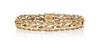 A 14 Karat Yellow Gold Woven Bracelet, 8.80 dwts.