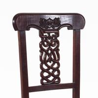 Two Chinese Export Rosewood Side Chairs