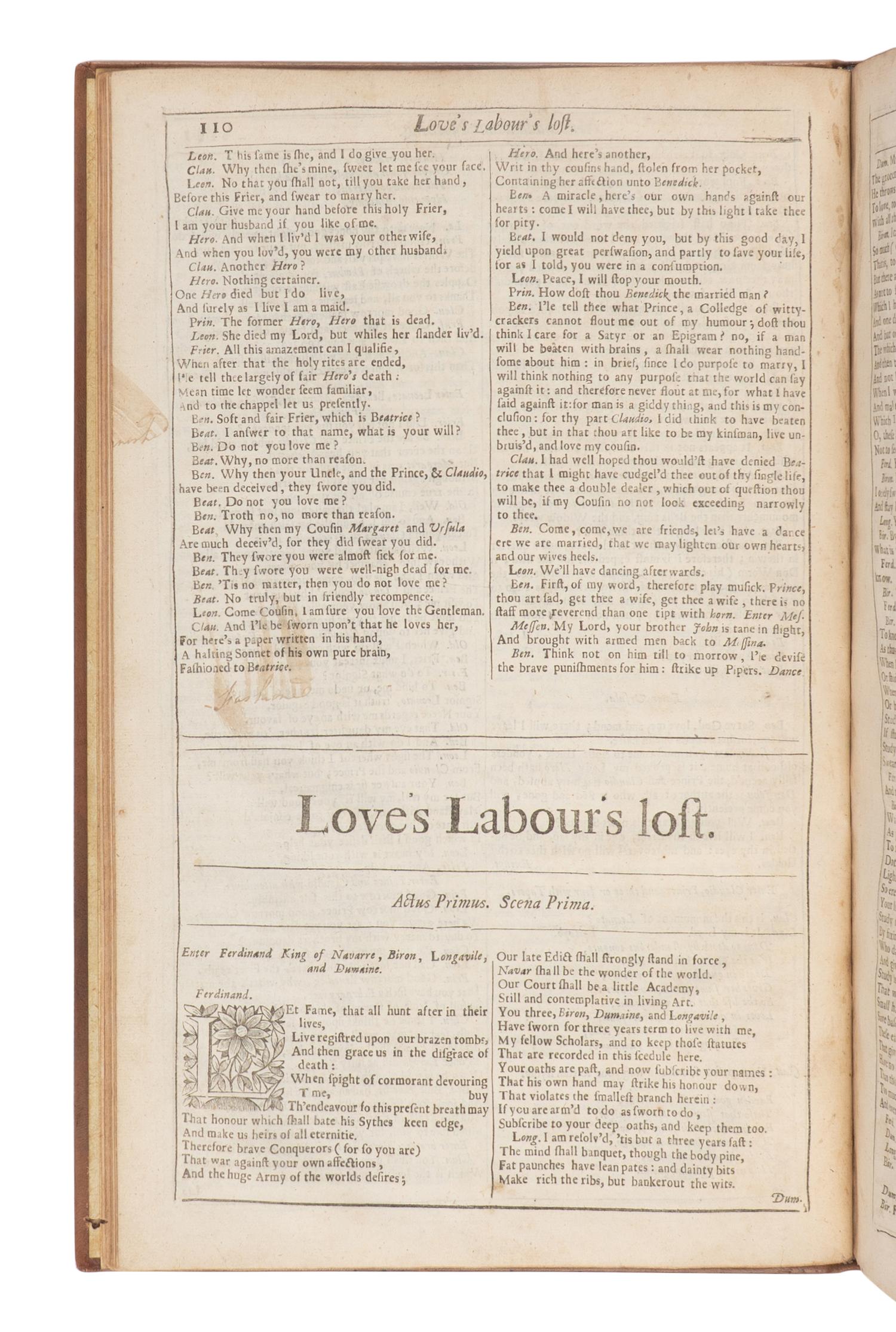 SHAKESPEARE, William (1564-1616). A group of 6 plays [extracted from: THE FOURTH FOLIO. London: H. Herringman, E. Brewster, and R. Bentley, 1685].