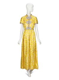 Oscar de la Renta, Yellow Brocade Gown, 1968
