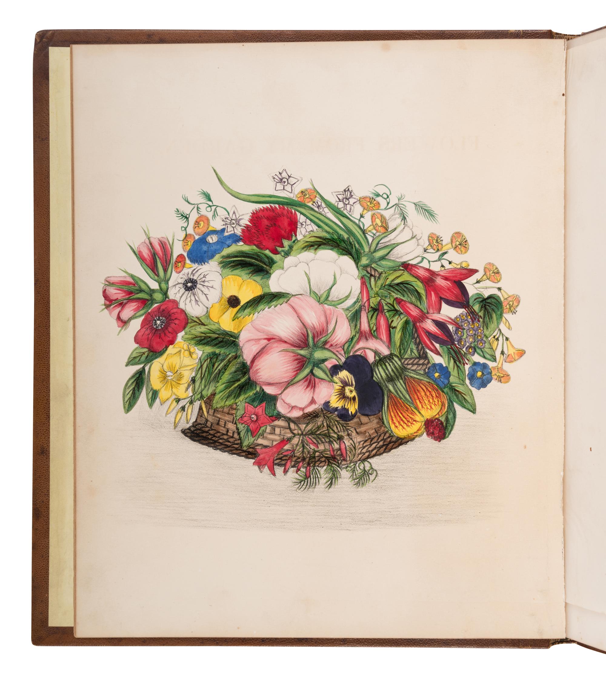 [NATURAL HISTORY]. MUNSON, Laura Gordon. Flowers from My Garden . New York: Anson D.F. Randolph, 1864.