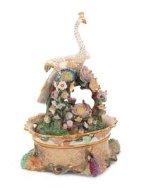 A Jacob Petit Porcelain Encrier and Cover