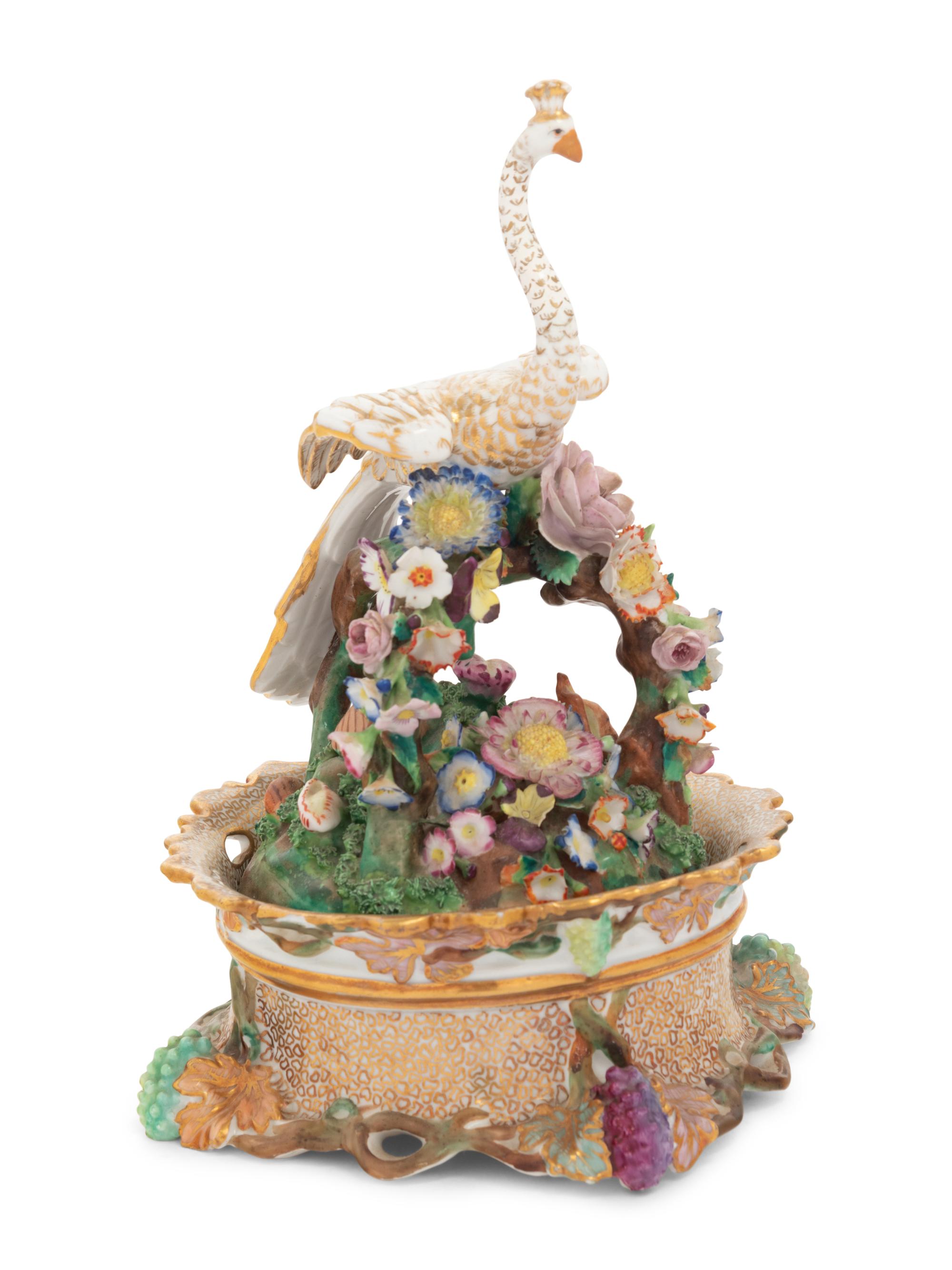 A Jacob Petit Porcelain Encrier and Cover