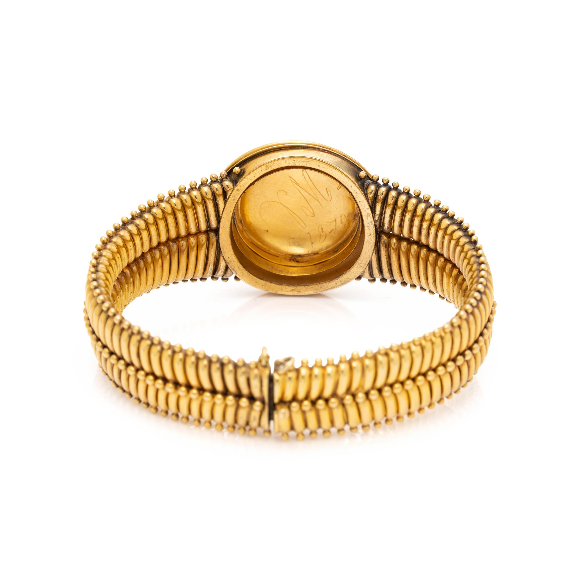 ANTIQUE, TURQUOISE, CULTURED PEARL, AND YELLOW GOLD BRACELET