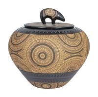 Lidded Pottery Vase
