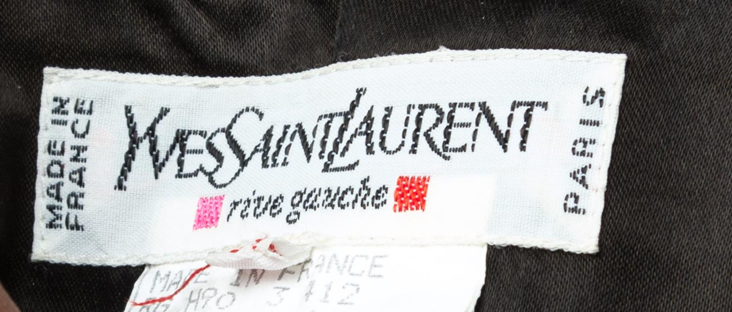 An Yves Saint Laurent Black Velvet Peplum Jacket, Size 34.