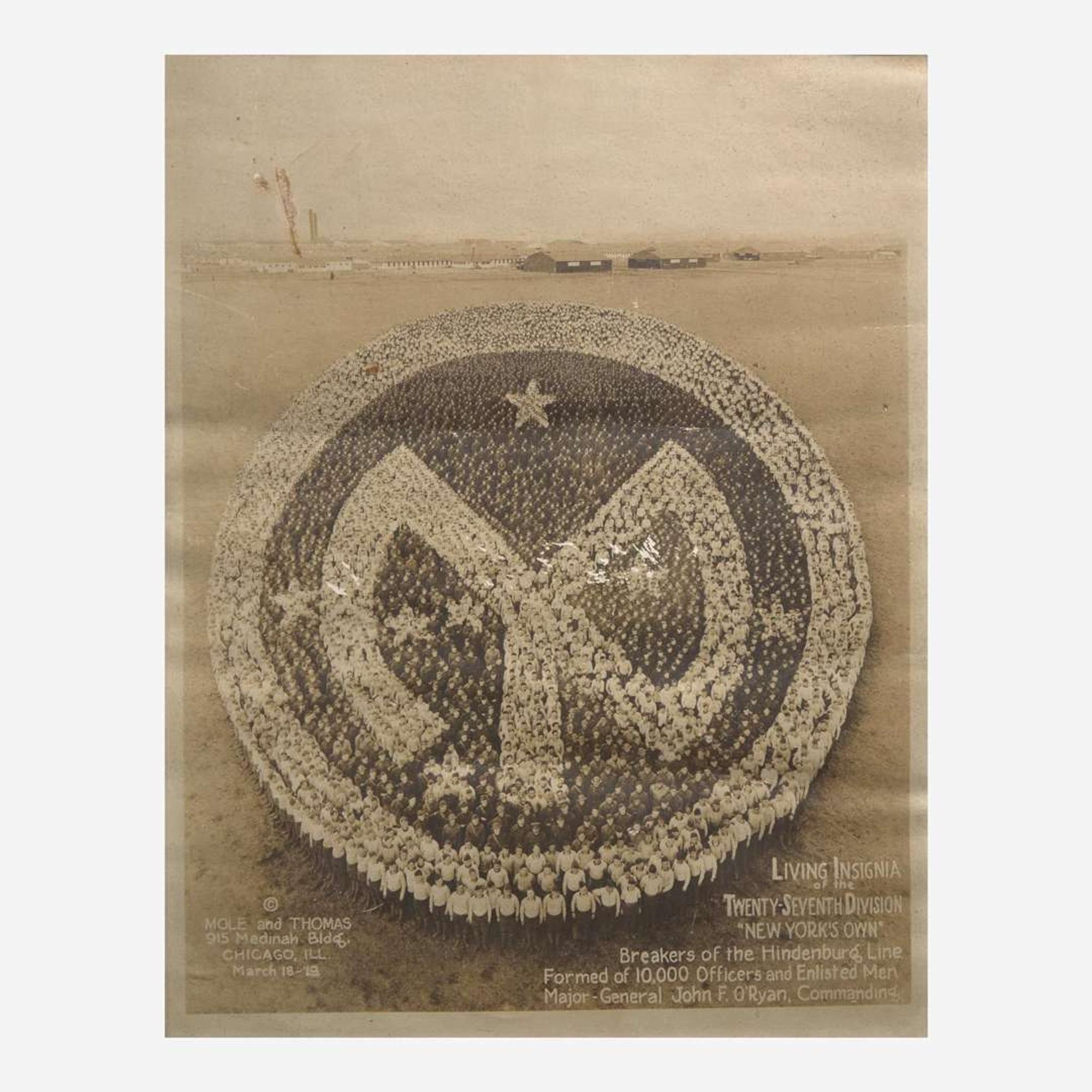 [Americana] Mole, Arthur, and John Thomas, et al. Group of 10 “Living Insignia” Photographs