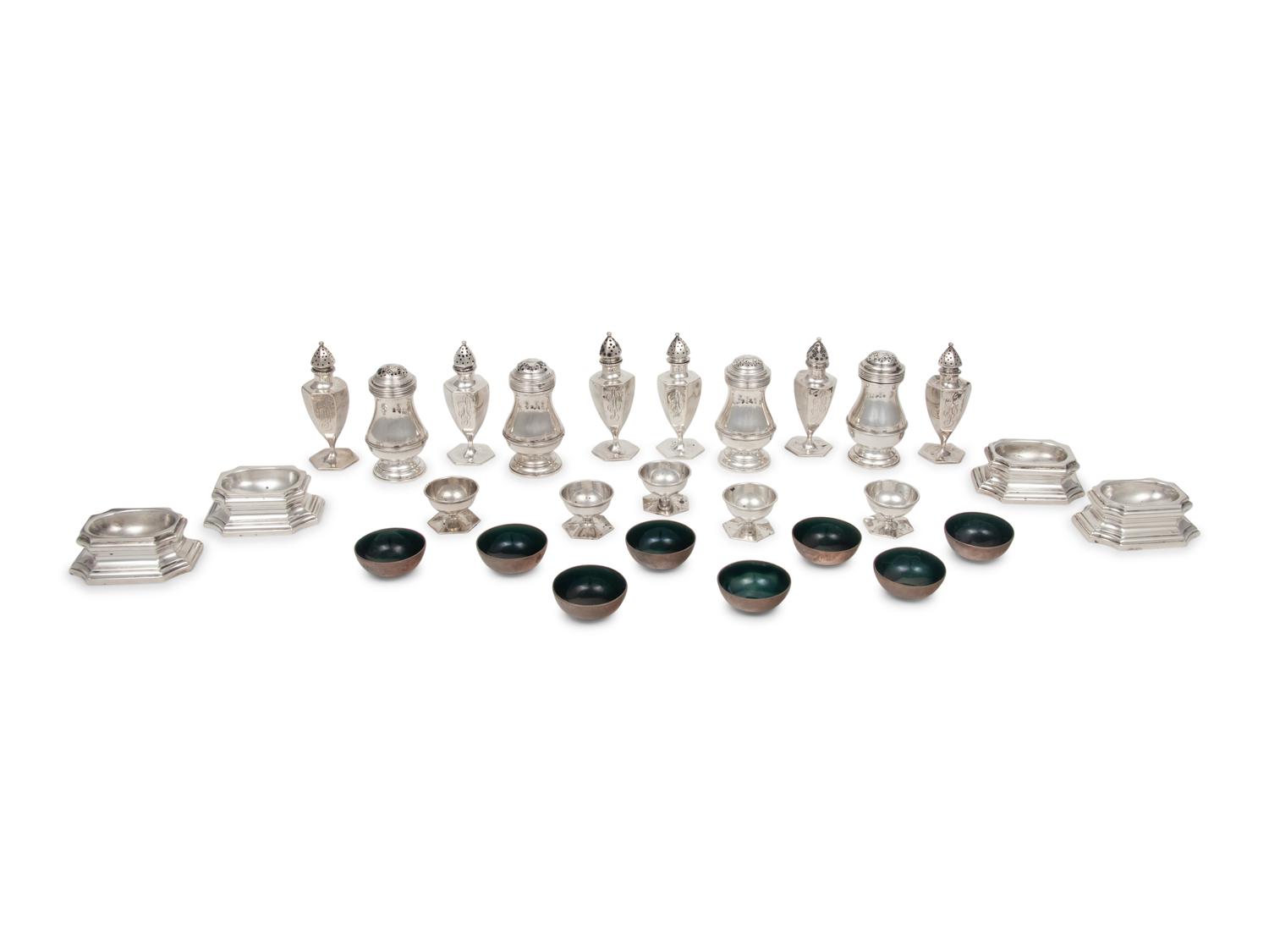 A Group of Sugar Shakers and Salt Cellars
