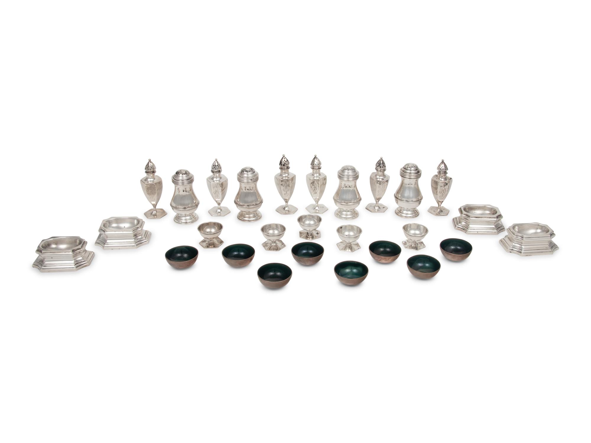 A Group of Sugar Shakers and Salt Cellars
