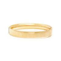 YELLOW GOLD INITIAL BROOCH AND MONOGRAMMED BANGLE