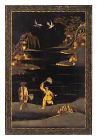 Four Chinese Lacquered Panels