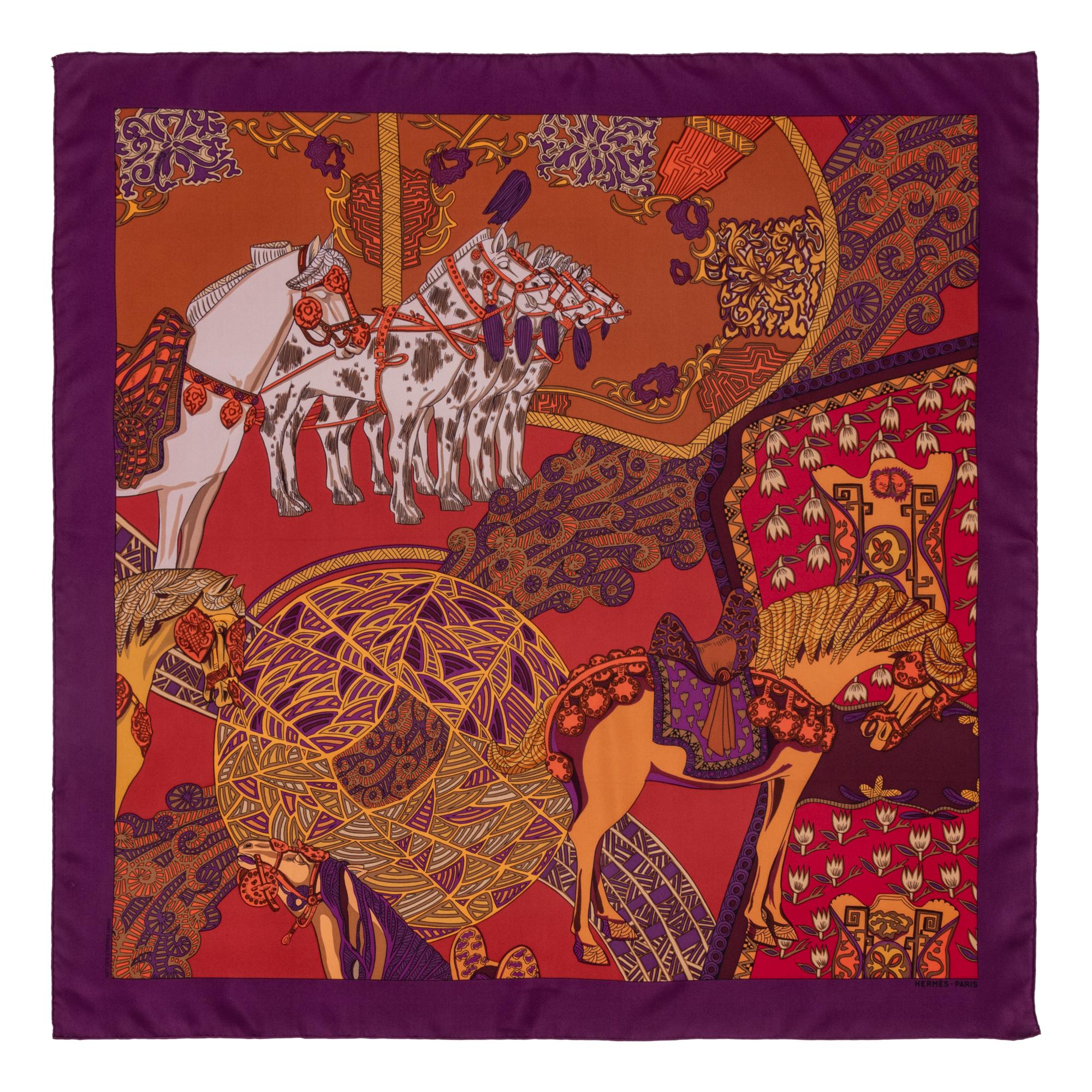 Two Hermès 90cm Silk Scarf, Carré