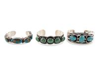 Navajo Silver and Turquoise Cuff Braclets