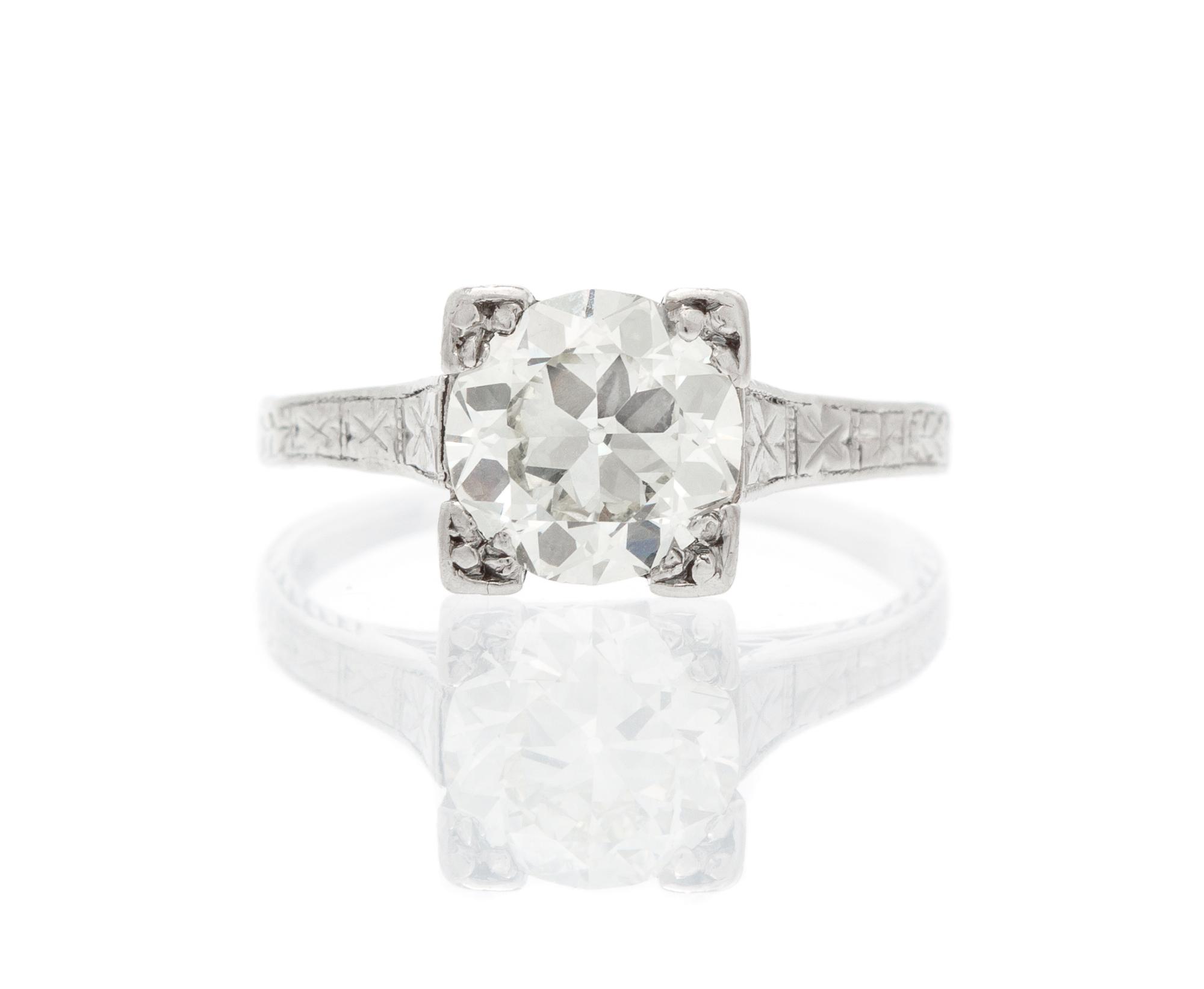 An Edwardian Platinum and Diamond Ring, 2.20 dwts.