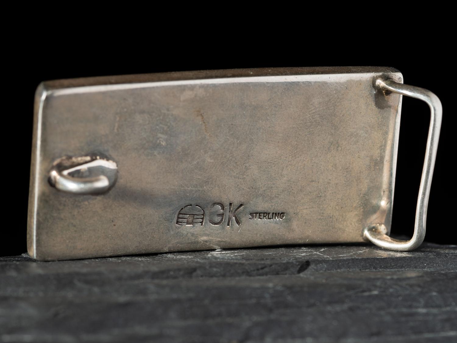 Sterling Silver and Ironwood Belt Buckle