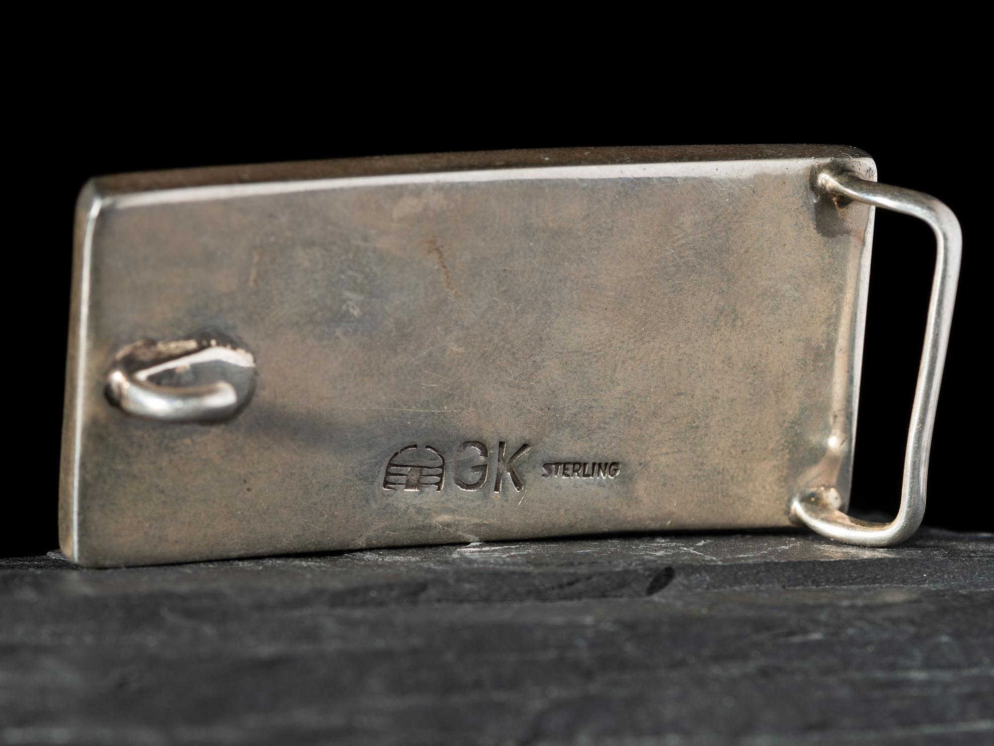 Sterling Silver and Ironwood Belt Buckle