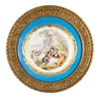 A Sevres Style Porcelain Plaque Diameter 22 inches. — 19TH CENTURY