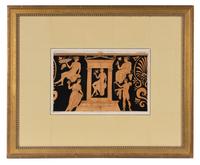 A Group of Eight Hand-Colored Engravings of Vase Designs