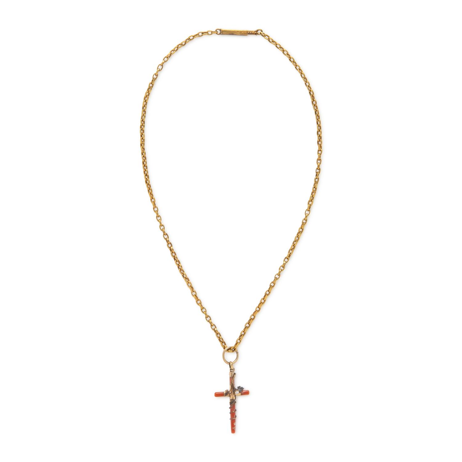 Collection of Coral and Yellow Gold Jewelry