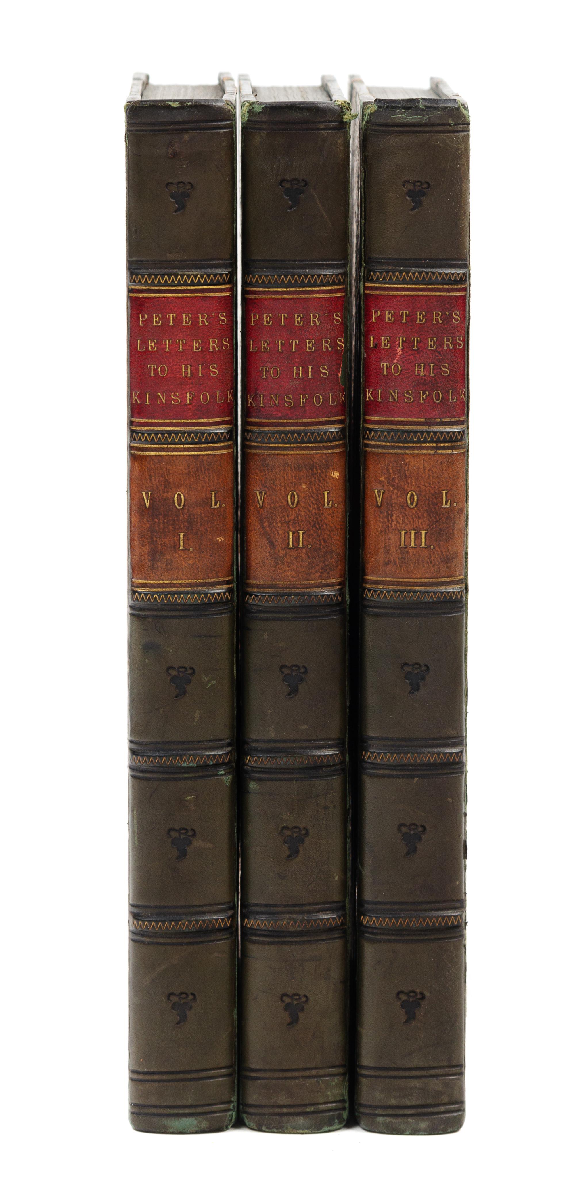 [FINELY BOUNDS SETS]. MORRIS, Peter. Peter's Letters to his Kinfolk. Edinburgh, London and Glasgow, 1819.