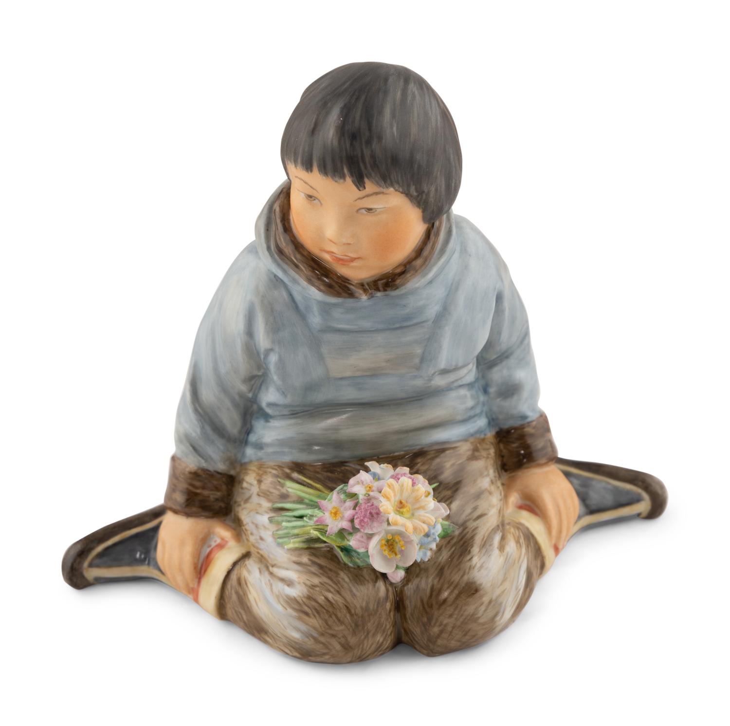 Eight Carl-Martin Hansen Royal Copenhagen Porcelain Figures of Children