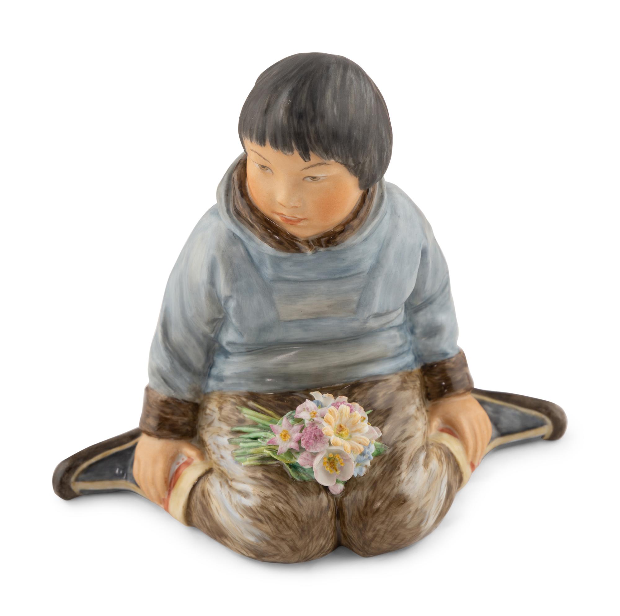 Eight Carl-Martin Hansen Royal Copenhagen Porcelain Figures of Children