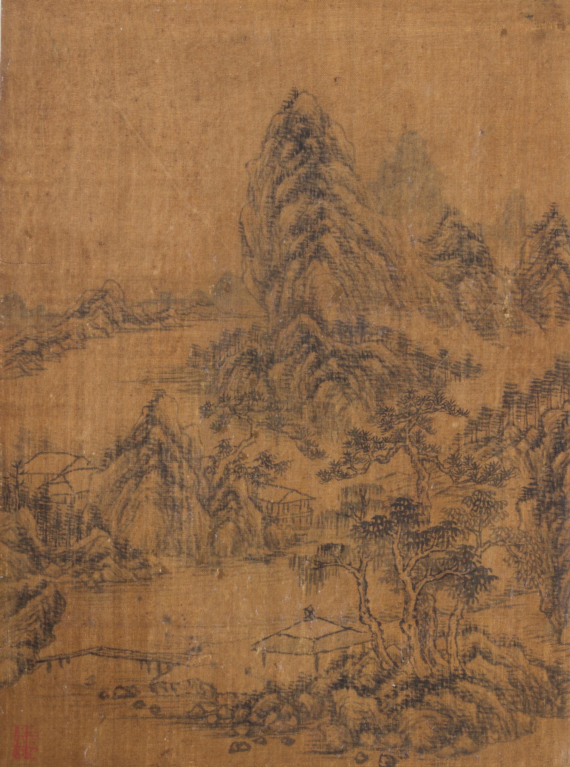 After Wu Li, (Chinese, 1632-1718), depicting mountainous landscape scenes.