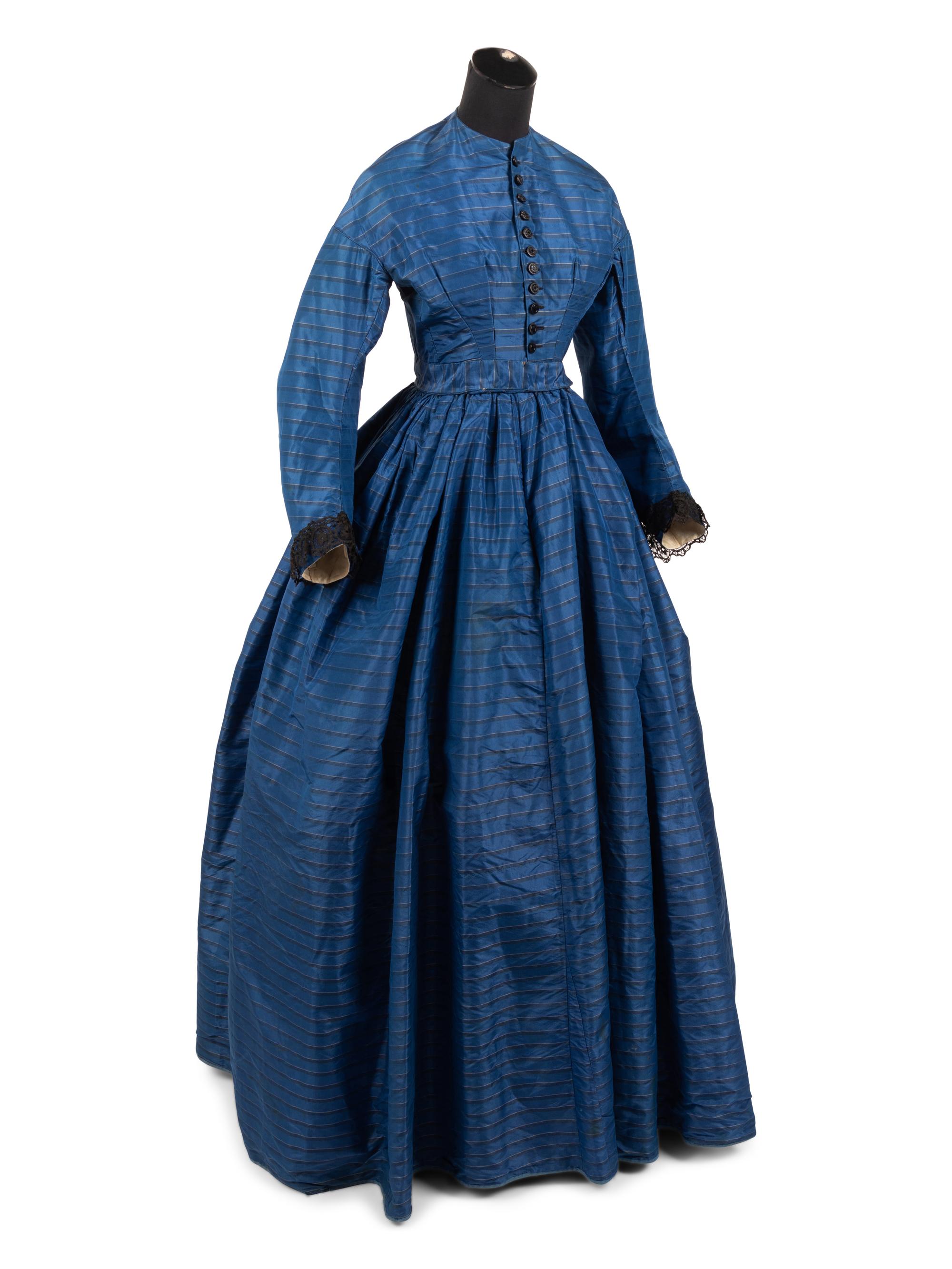 Silk Striped Taffeta Dress, 1862