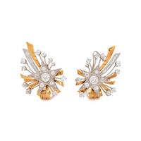 RETRO, DIAMOND STAR EARCLIPS