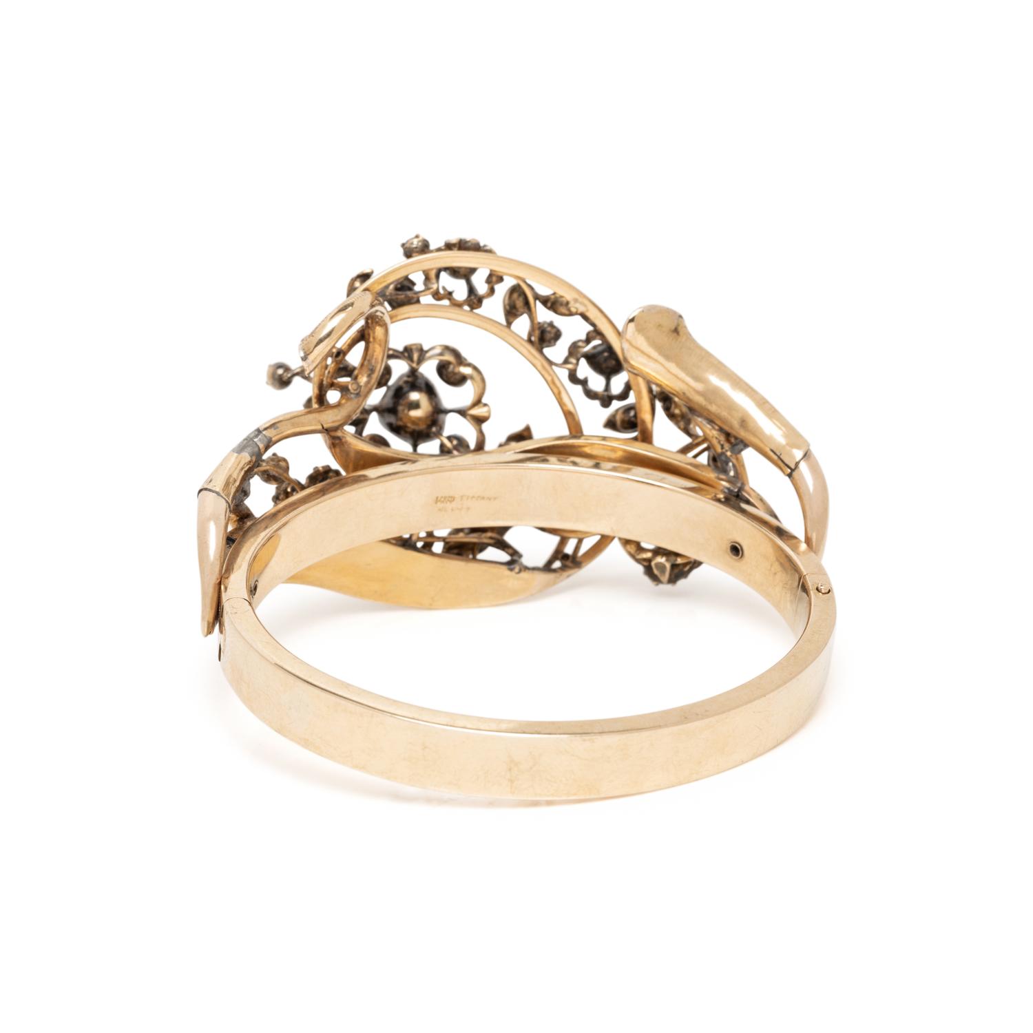 YELLOW GOLD AND ROSE CUT DIAMOND BRACELET