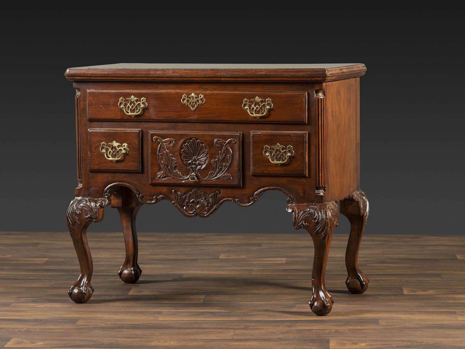 A Chippendale Style Carved Mahogany Dressing Table